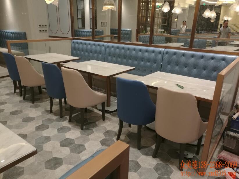 餐厅家具桌椅靠墙卡座沙发定做