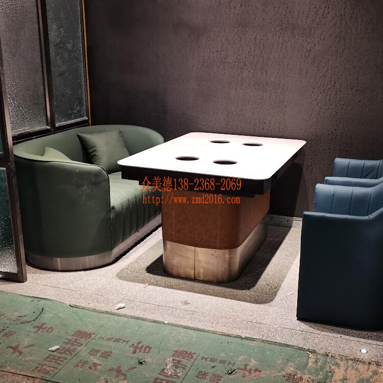一人一锅岩板火锅桌